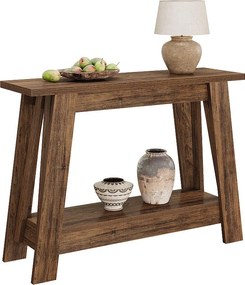 105 cm konsola w stylu wiejskim, stół wejściowy 2-poziomowy ze schowkiem