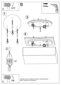 Biała lampa sufitowa 25x25 cm Mitra – Nice Lamps