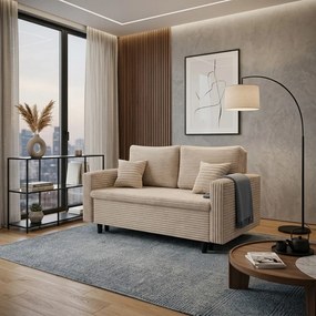 Sofa kanapa 2 os z funkcją spania LIVIA Biały