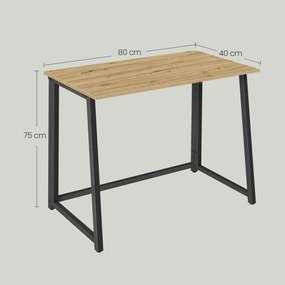 Składane biurko ZARIMO 80x40 cm, dąb artisan