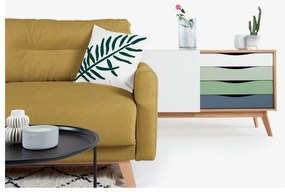 Żółta sofa rozkładana Bonami Selection Pop