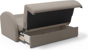 Sofa rozkładana Nubi trzyosobowa 140 cm z pojemnikiem - beżowa boucle Quelle 16