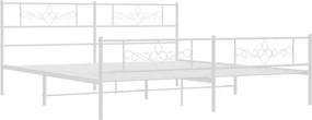Białe metalowe łóżko rustykalne 200x200 cm N9-K70