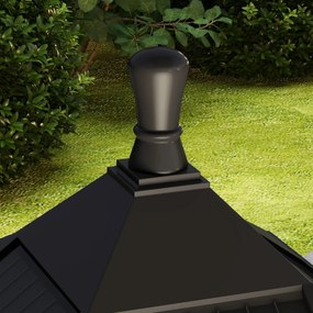 Outsunny Latarnia solarna ogrodowa 127 cm – zimne białe LED, czujnik zmierzchu, IP44