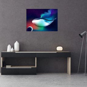 Obraz - Kosmiczny wieloryb (70x50 cm)