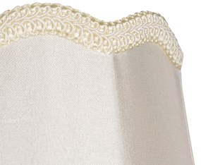 Klosz do lampy z tkaniny kremowy 12 cm - Granny Retro