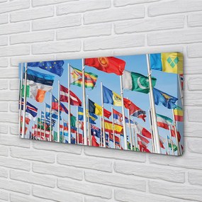 Duży obraz na płótnie Wiele Flag