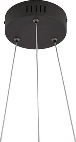 Designerska lampa wisząca czarna okrągła z 3-stopniowym ściemnianiem - Krisscross