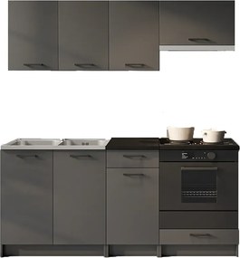 Komplet szafek kuchennych grafit mat T1-H82
