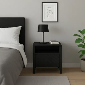 Czarna elegancka szafka nocna K1-W72