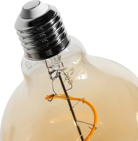 Zestaw 5 ściemnialnych żarówek LED E27 z spiralnym żarnikiem G95 Gold 4W 270 lm 2100K
