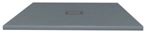 Brodzik z konglomeratu kwadratowy szary 80 x 80 DIAMO Light Grey