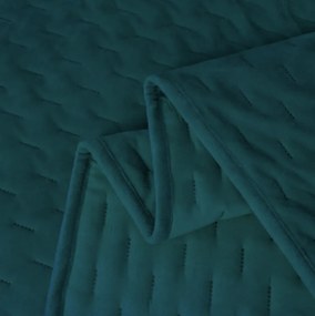 Aksamitna narzuta na łóżko ASTRALIA, turkusowa Rozmiar: 200 x 220 cm