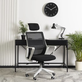 Fotel Biurowy Ergonomiczny Obrotowy FLEX Czarny Nowoczesny
