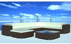 Brązowy komplet wypoczynkowy na taras S0-W39