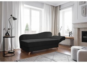 Antracytowy sztruksowy szezlong (prawostronny) Chic Charlotte – Miuform