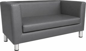 Sofa Monaco : Kolor nogi - Chrom, Kolor tkaniny - EKO-SKÓRA - 23D, Typ tkaniny - Eko-skóra , Wysokość nogi - 15 cm