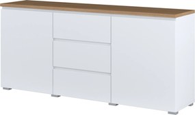 Komoda ORVO 150 cm do Salonu Sypialni Biały-dąb mauvella