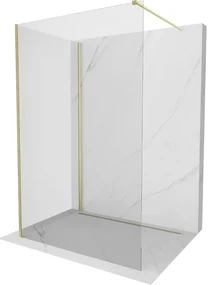 Mexen Kioto ścianka prysznicowa Walk-in 90 x 70 cm, transparent, złota szczotkowana - 800-090-212-55-00-070