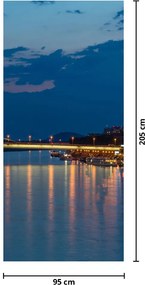 Fototapeta na drzwi - Bratysława z zamkiem (95x205cm)