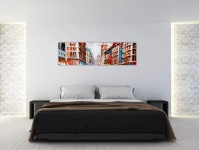 Obraz - Hong Kong, obraz olejny (170x50 cm)