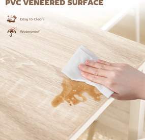 HOMCOM Zestaw do jadalni 5 części Stół i krzesła w odcieniach szarości i bieli Elegancki design | Aosom PL