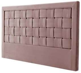Zagłówek JENNA – 160 cm – welur – kolor pudrowy róż