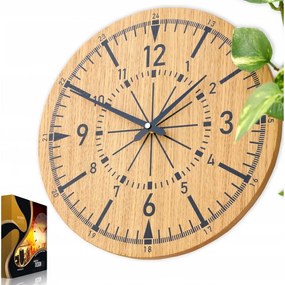 Zegar na ścianę nowoczesny drewniany z cichym mechanizmem okrągły solidny