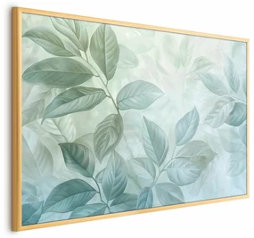 Plakat Miętowe liście 30x21 cm z ramą złotą bez marginesu ARTGEIST B