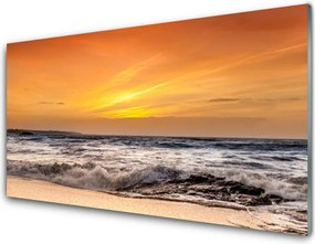 Panel Szklany Słoneczne Refleksy na Falach