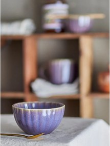 Ciemnofioletowa kamionkowa miska 400 ml Latina – Bloomingville