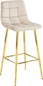 Beżowy hoker welurowy glamour L0-C55