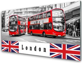 Szkło Dekoracyjne do Kuchni Czerwony Autobus W Londynie