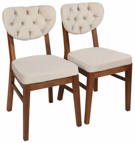 Zestaw krzeseł do jadalni Elma Beige, 2 szt.