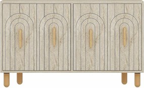 Komoda – 120 x 73,6 x 29,6 cm – Kolor trawertynu – Płyta MDF pokryta melaminą