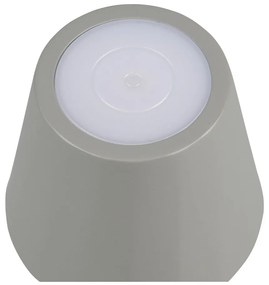 Szara lampa stołowa LED z metalowym kloszem (wysokość 21 cm) Diaz – Trio