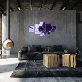 Obraz - Fioletowy kwiat (125x70 cm)