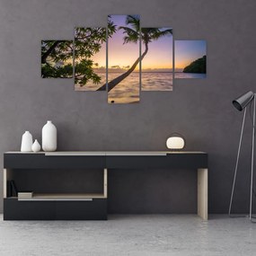 Obraz palmy na plaży (125x70 cm)