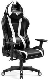 Fotel gamingowy Diablo X-Horn 2.0 Normal Size, czarno-biały