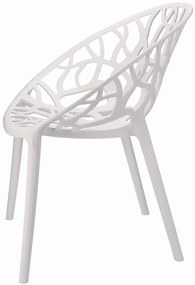 Białe ażurowe krzesło nowoczesne G4-D02