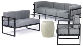 Szary aluminiowy zestaw mebli ogrodowych dla 6 osób – Bonami Essentials