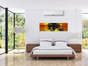 Obraz sylwetki drzewa (170x50 cm)