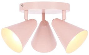 Jasnoróżowa lampa sufitowa z metalowym kloszem 34x34 cm Amor – Candellux Lighting