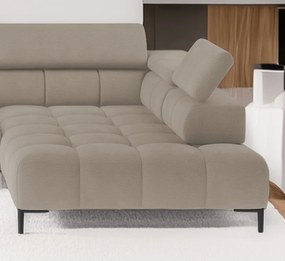 Narożnik PLAZA XL Lewostronny Elektryczna regulacja Tkanina SOLAR 16 WERSAL