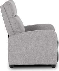 Fotel Rozkładany DANNY Wypoczynkowy z Podnóżkiem Szary Nowoczesny