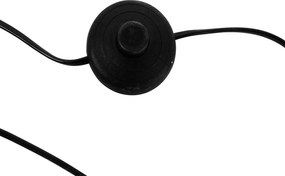 Stalowa lampa łukowa z białym abażurem 50 cm - XXL