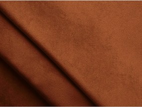 Tapicerowane łóżko dwuosobowe ze schowkiem ze stelażem 180x200 cm w kolorze terakoty Lemi – Makamii