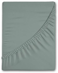 Zielone flanelowe prześcieradło z gumką 140x200 cm – Good Morning