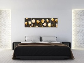 Obraz - Tulipany - abstrakcja (170x50 cm)