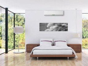 Obraz - trawa z króliczym ogonkiem na stole (170x50 cm)